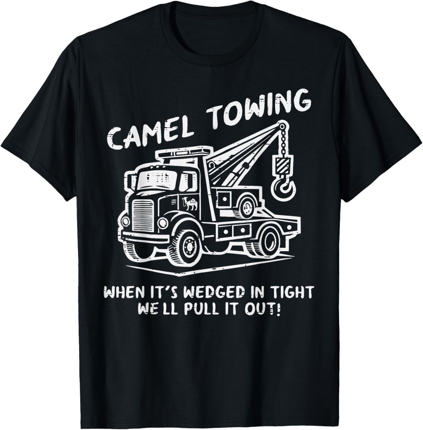 Camel Towing Funny Inappropriate Cringe Adult Humor Joke T-Shirt - T-Shirt | Black