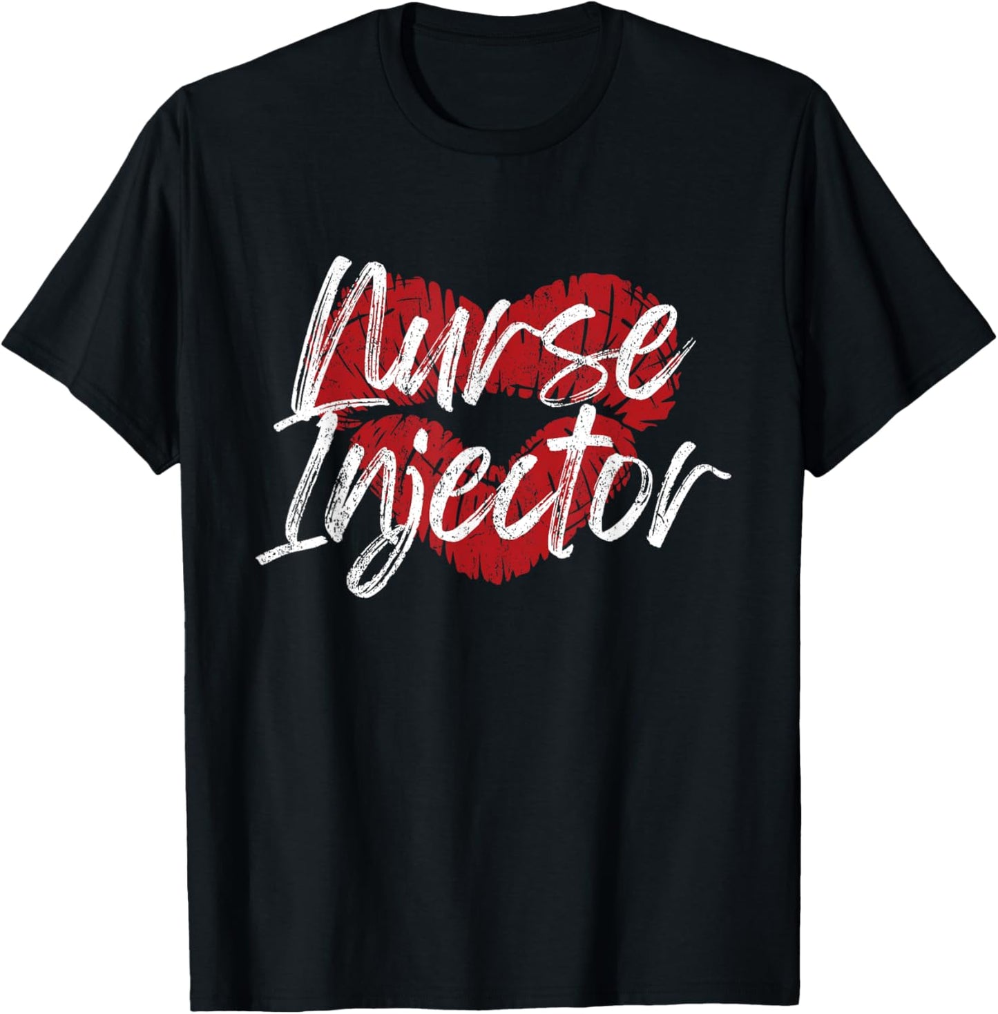 Vintage Nurse Injector Kiss Aesthetic Nurse Injector T-Shirt - T-Shirt | Black