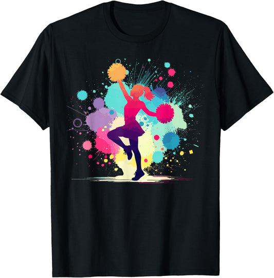 Cheerleader | Cheerleading Graphic, für Mädchen T-Shirt - T-Shirt | Black