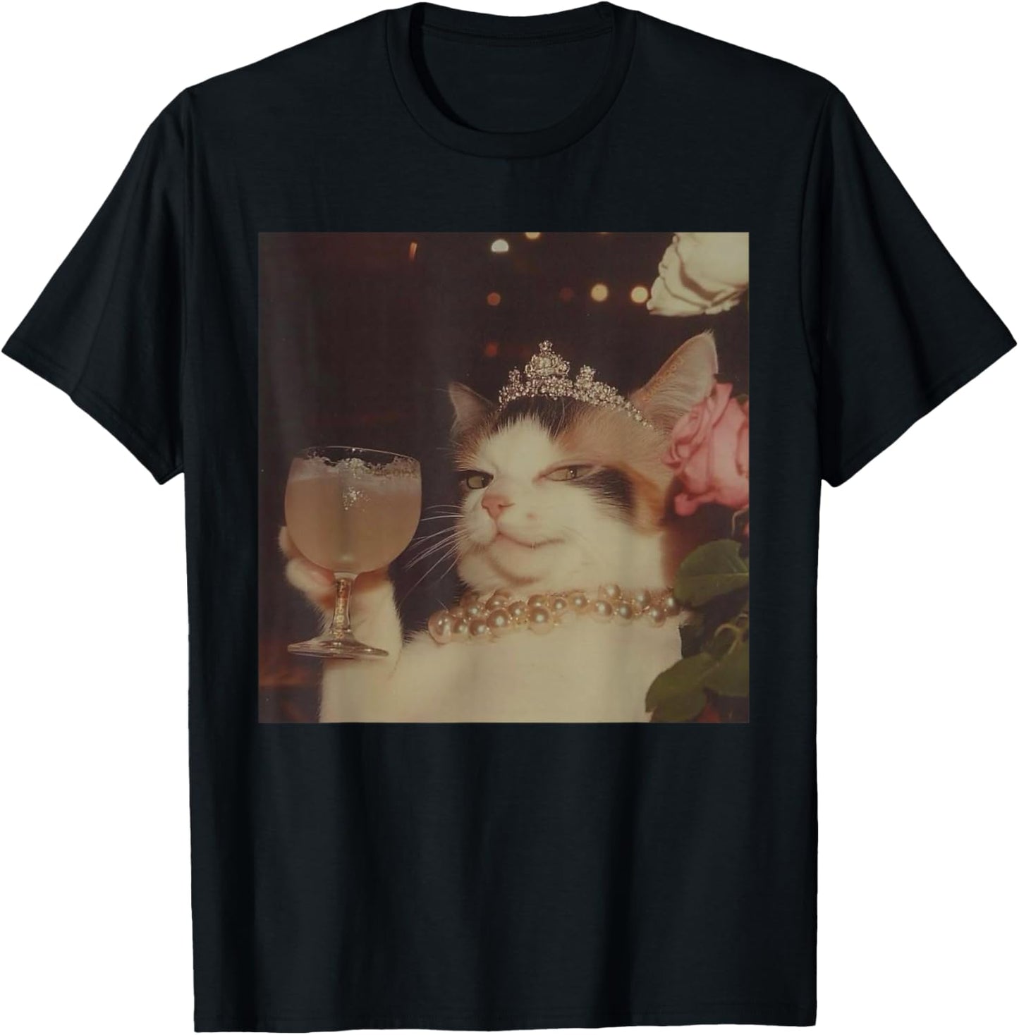 Sassy Princess Cat Retro Meme Design T-Shirt - T-Shirt | Black