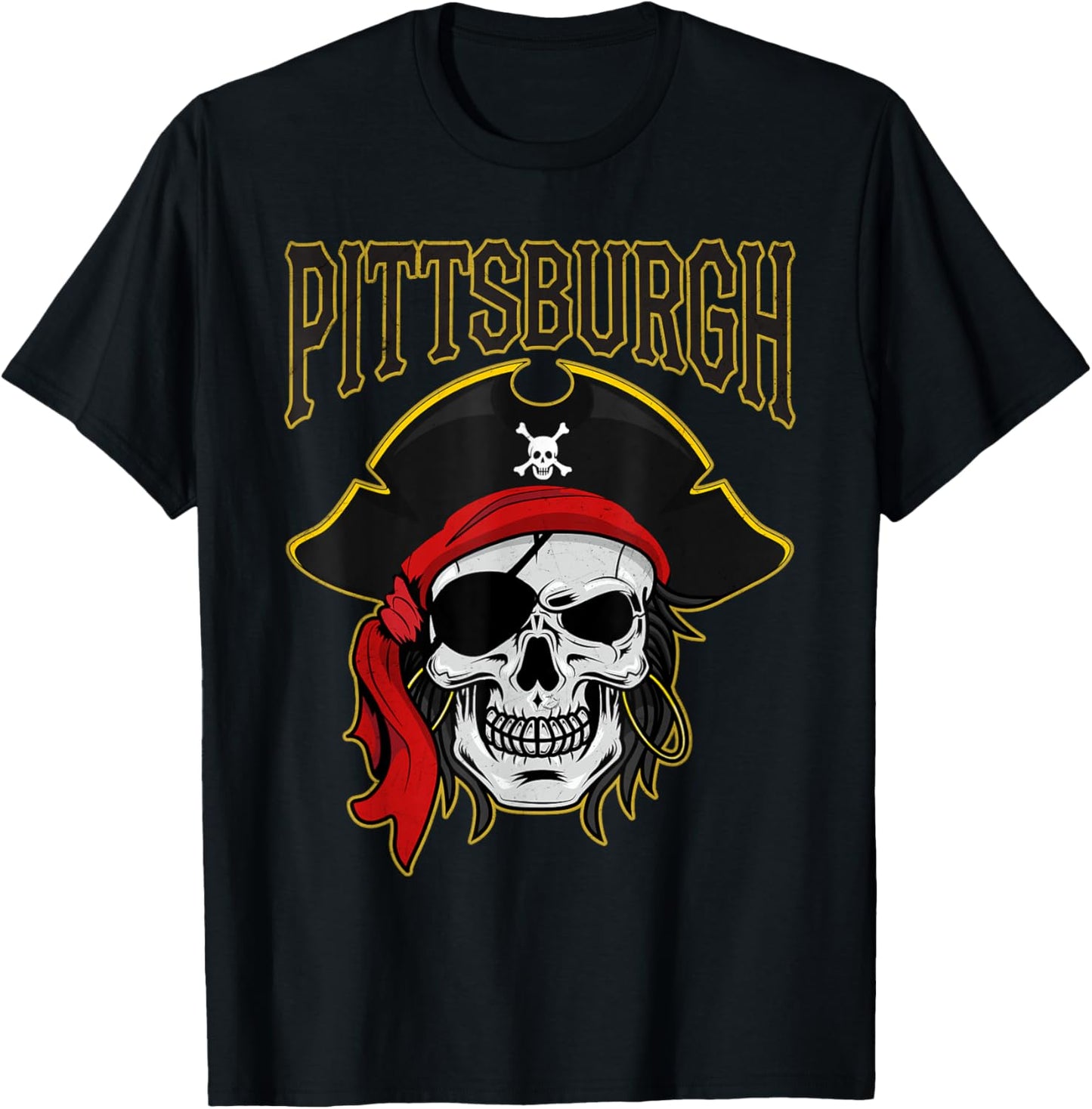 Pittsburgh Pride Family Name Personalized Outfits Happily T-Shirt - T-Shirt | Black
