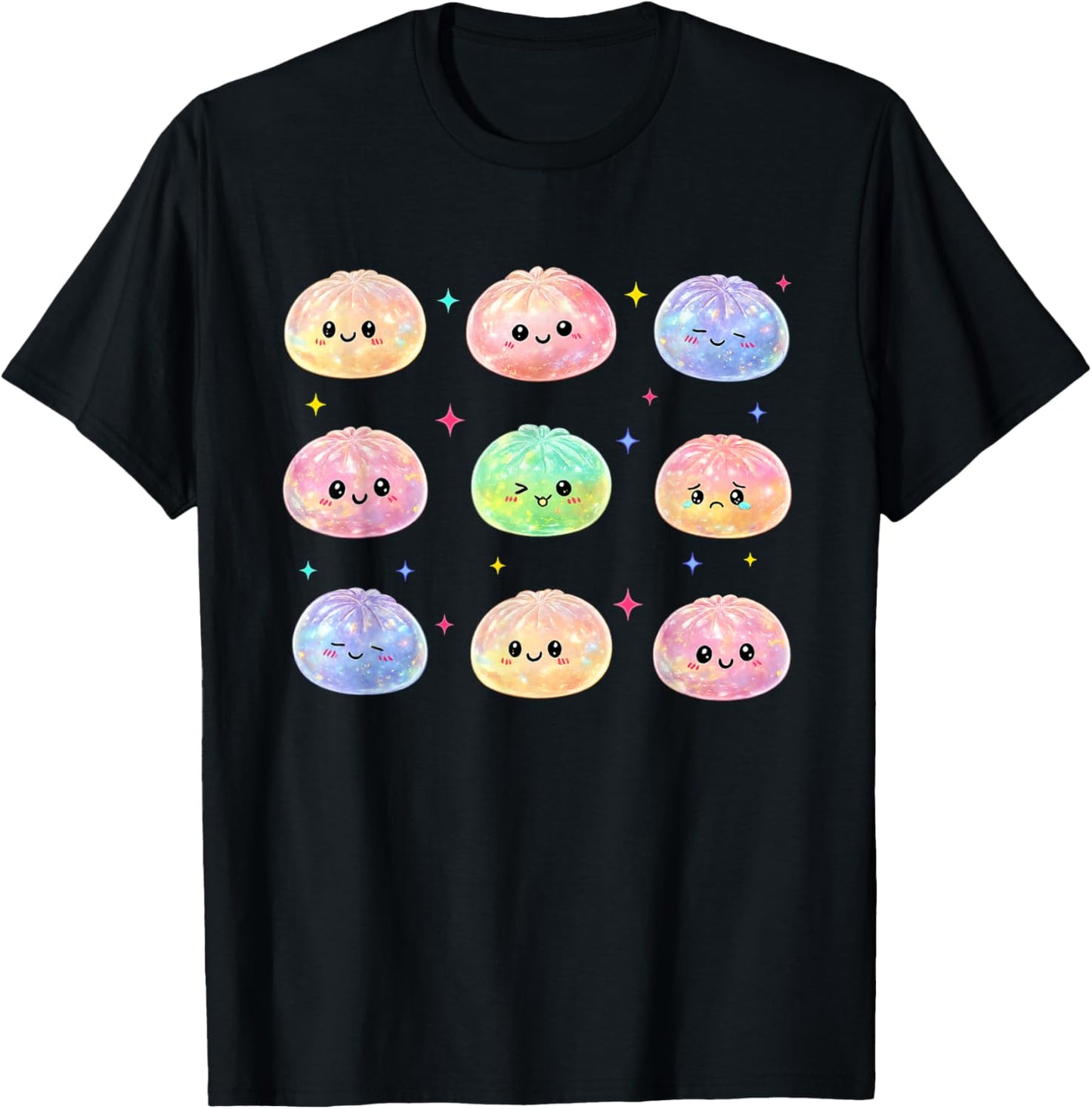 Kawaii Dumpling Cute Pastel Anime Dumpling Lovers Kids Girls T-Shirt - T-Shirt | Black