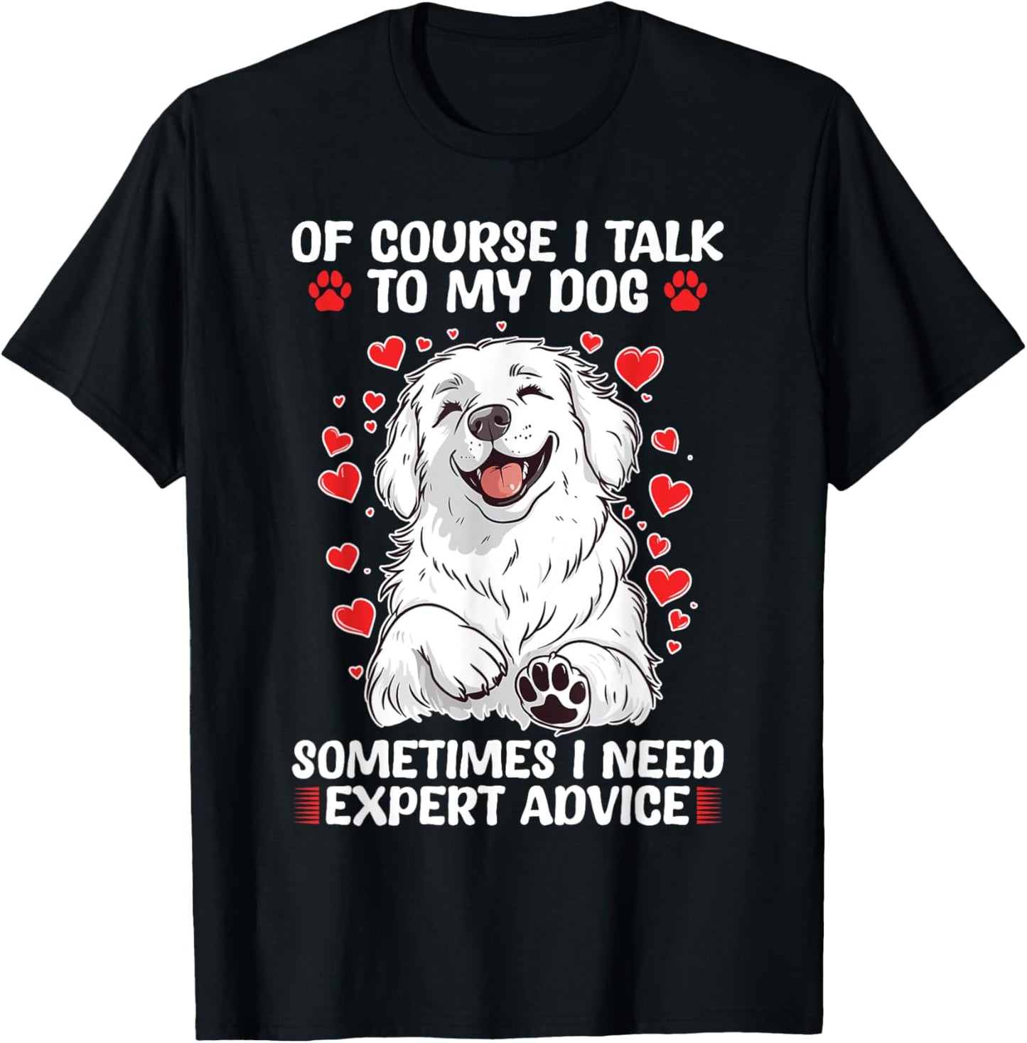 Great Pyrenees Dog Owner Men Women Girls Kids T-Shirt - T-Shirt | Black