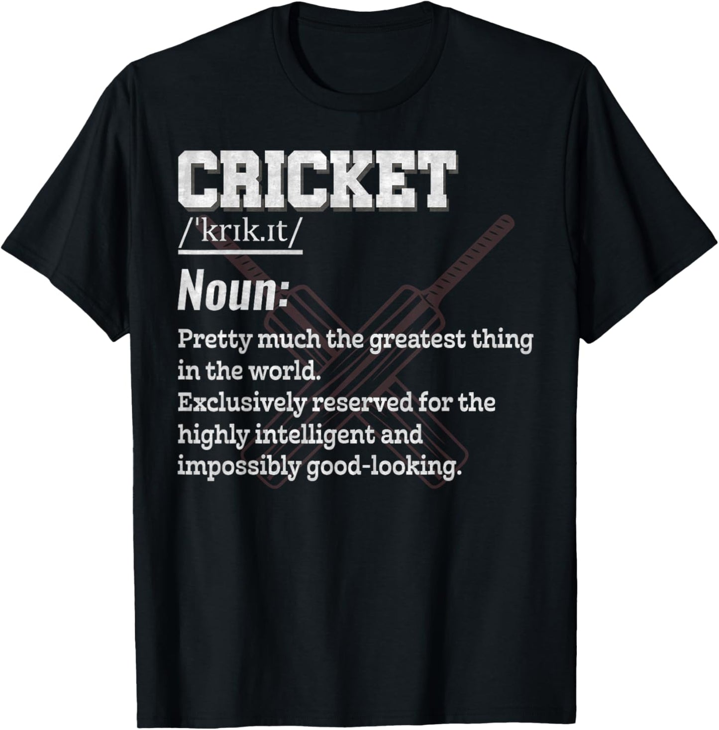 Cricket Definition For Sports Team Cricket Player T-Shirt - T-Shirt | Black