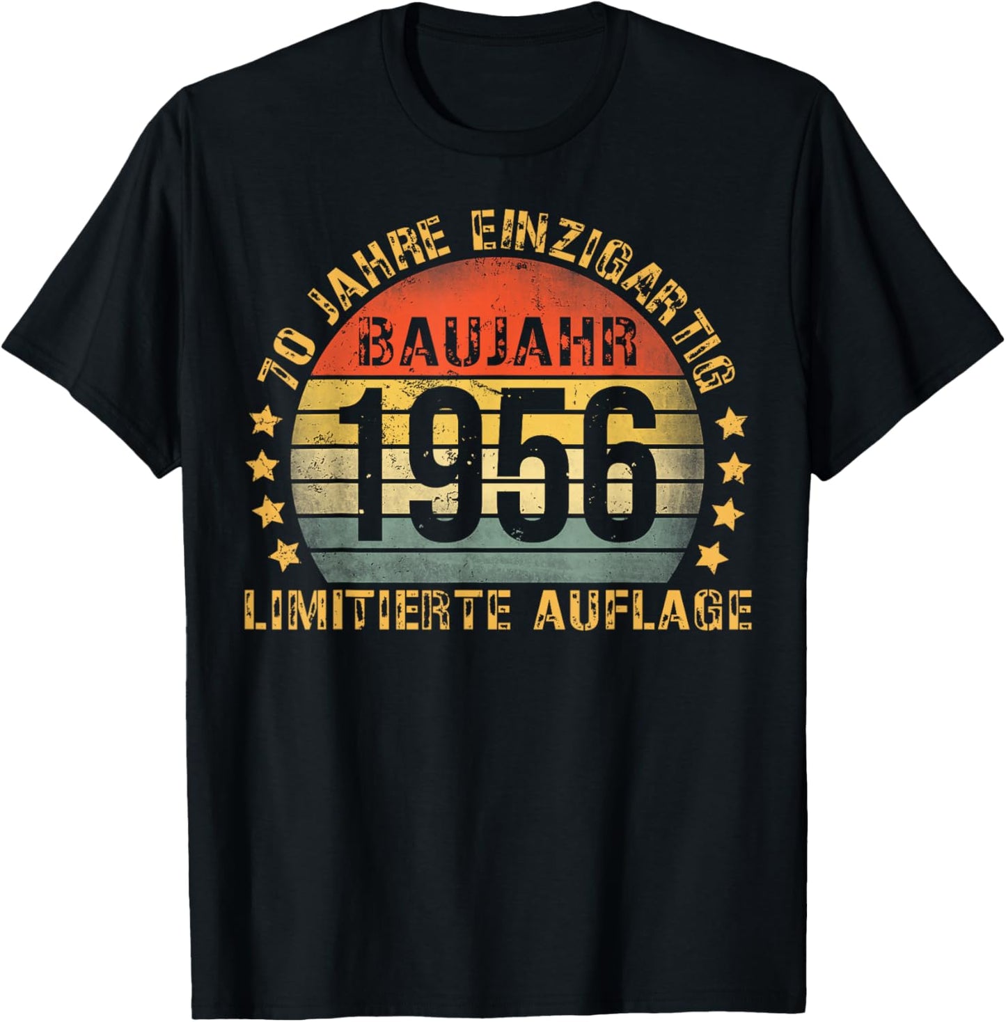 1956 Birthday Man 70th Decoration Funny 70s 70th Birthday T-Shirt - T-Shirt | Black