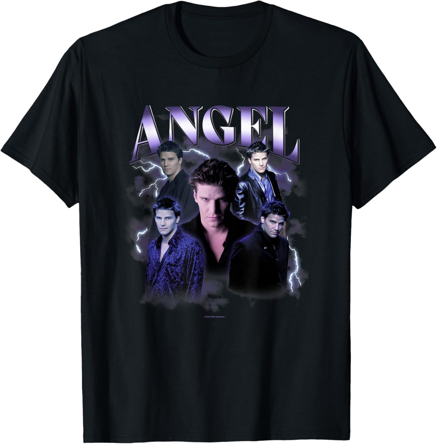 Buffy The Vampire Slayer Iconic Angel 90's Collage Poster T-Shirt - T-Shirt | Black
