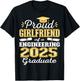 Super Proud Girlfriend of 2025 Engineering Graduate Family T-Shirt - T-Shirt | Black