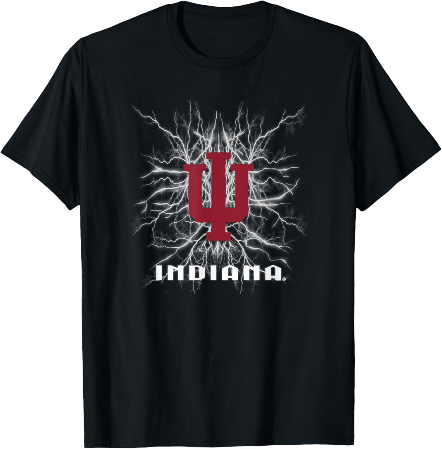 Indiana Hoosiers 90's Lightning Officially Licensed T-Shirt - T-Shirt | Black