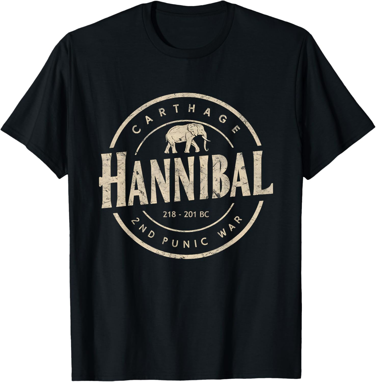 Hannibal Barca Carthage Punic Wars T-Shirt - T-Shirt | Black