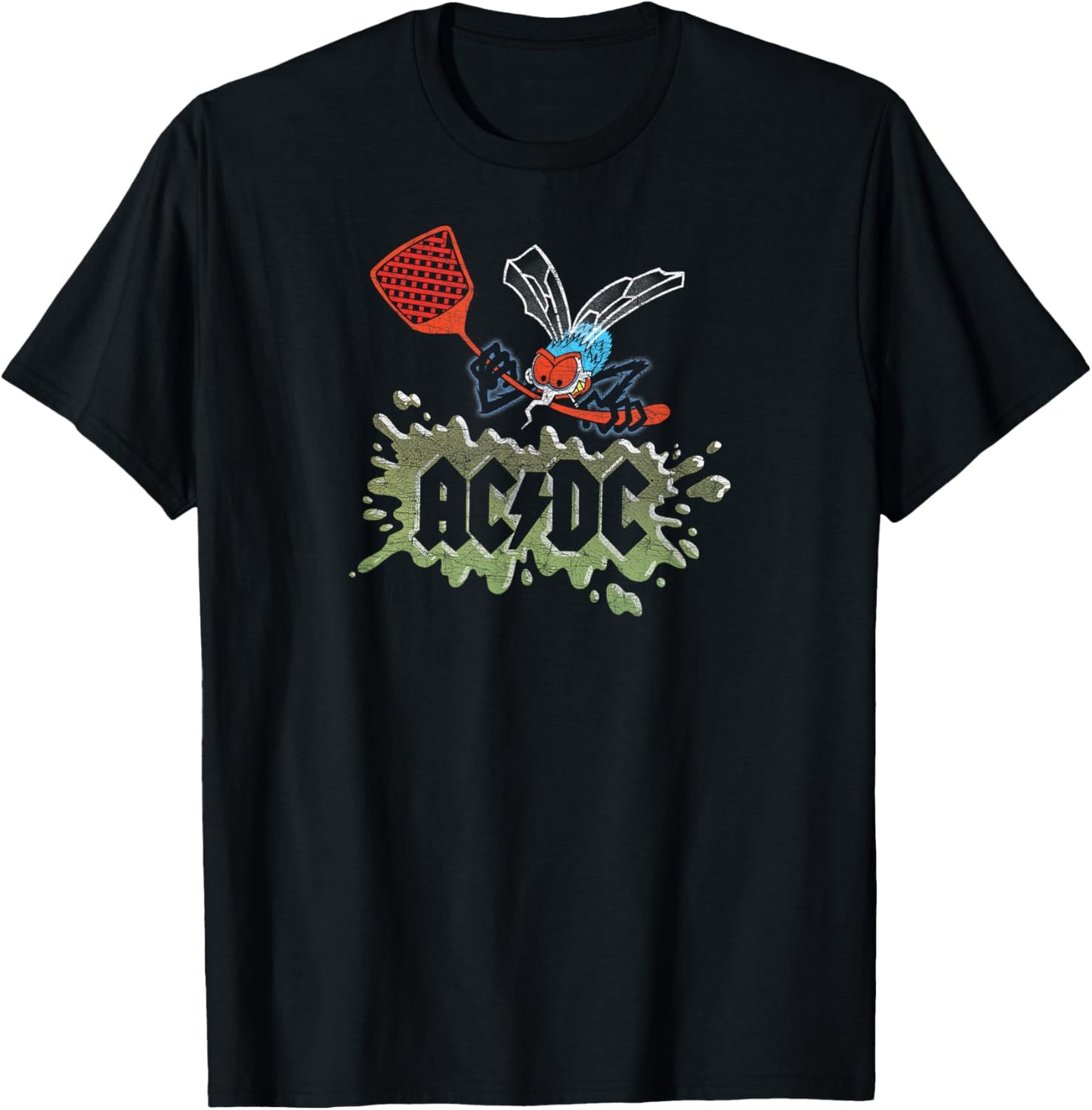 Perryscope - ACDC - Fly On The Wall Tour Icon and Locations T-Shirt - T-Shirt | Black