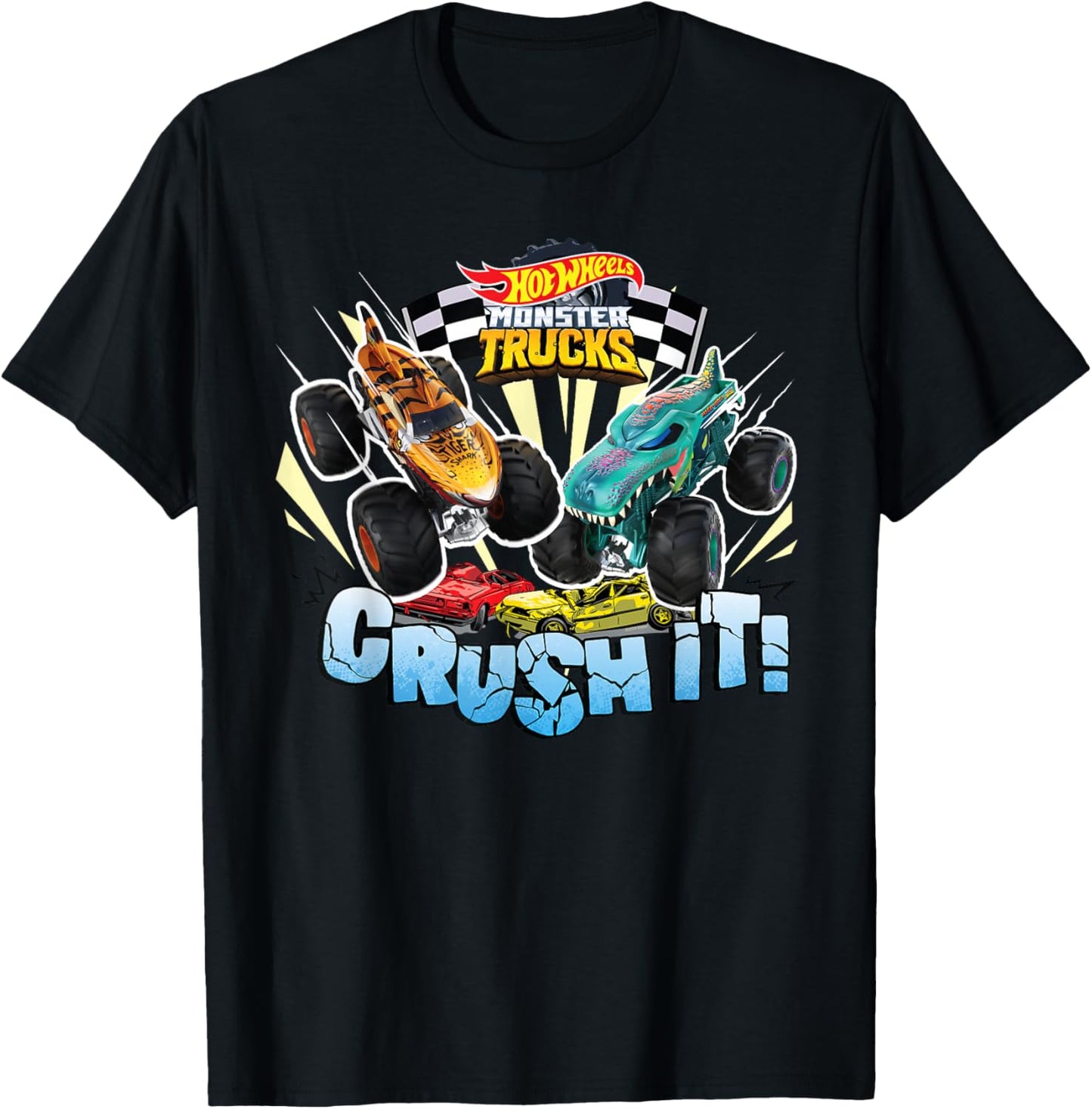 Hot Wheels Monster Trucks - Crush It T-Shirt - T-Shirt | Black