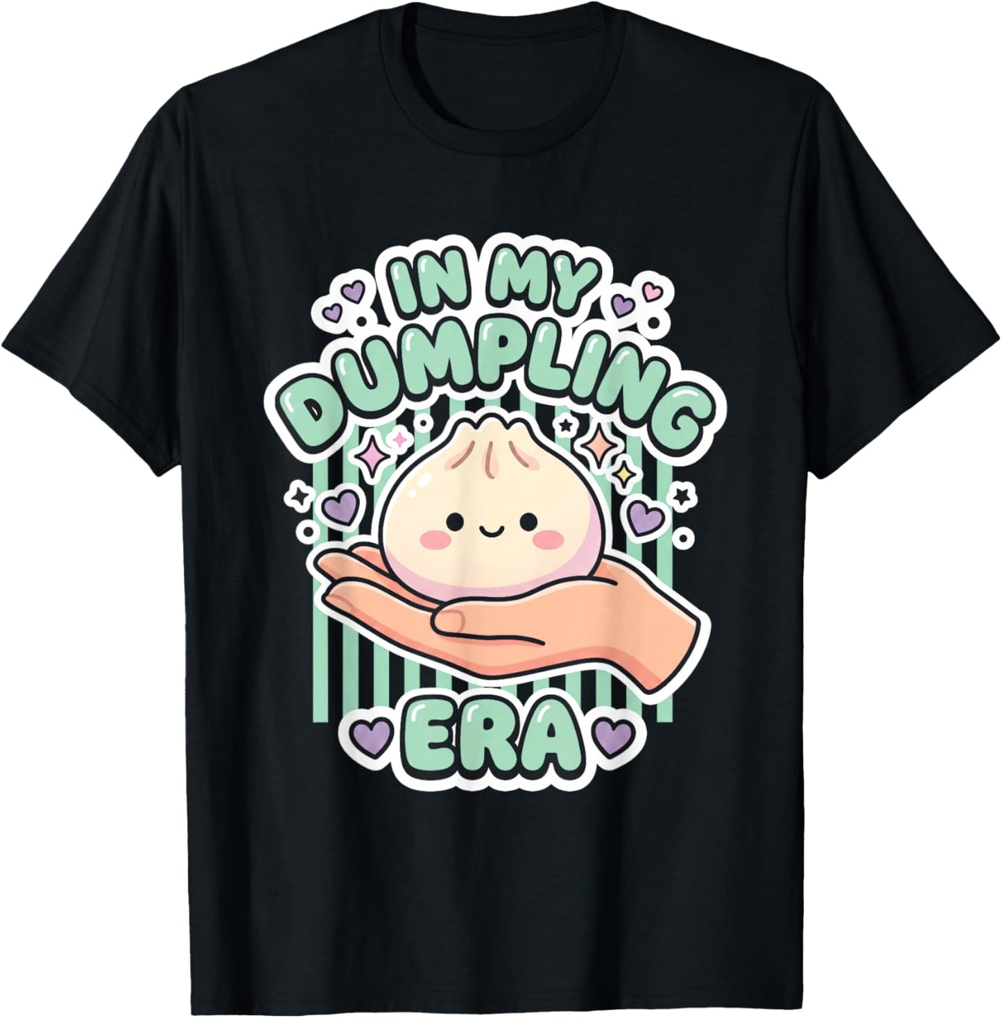 in My Dumpling Era Dumpling Squishy Cute Stress Ball Graphic T-Shirt - T-Shirt | Black