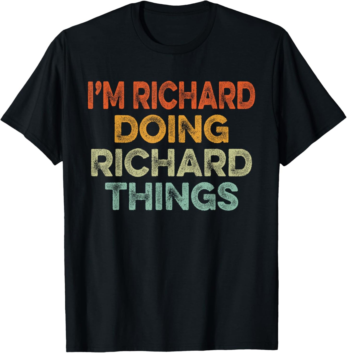I'm RICHARD Doing RICHARD Things Shirt Vintage Christmas T-Shirt - T-Shirt | Black
