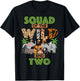 2nd Birthday Zoo Safari Jungle Squad Of The Wild and Two T-Shirt - T-Shirt | Black