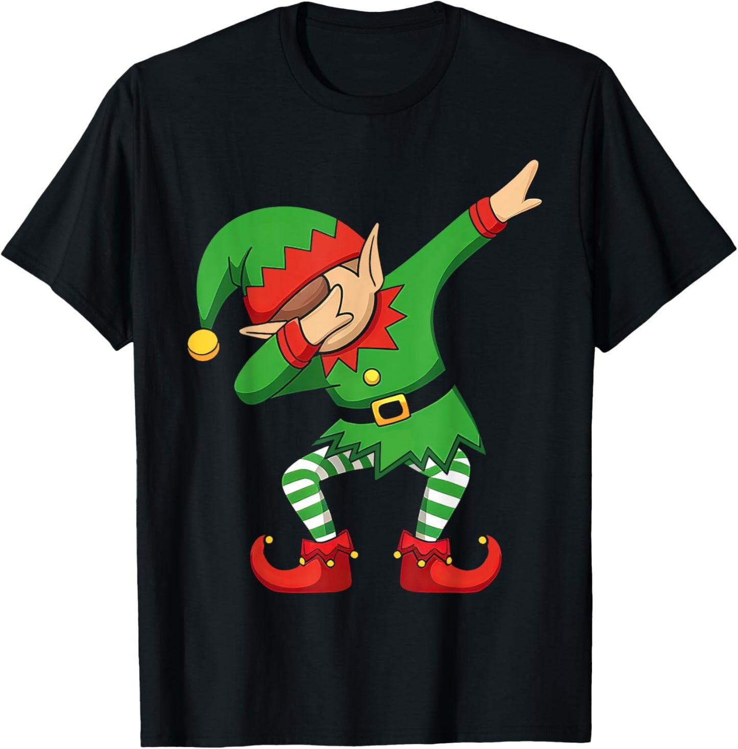 Dabbing Elf Christmas Squad Funny Xmas Family Boys Kids T-Shirt - T-Shirt | Black