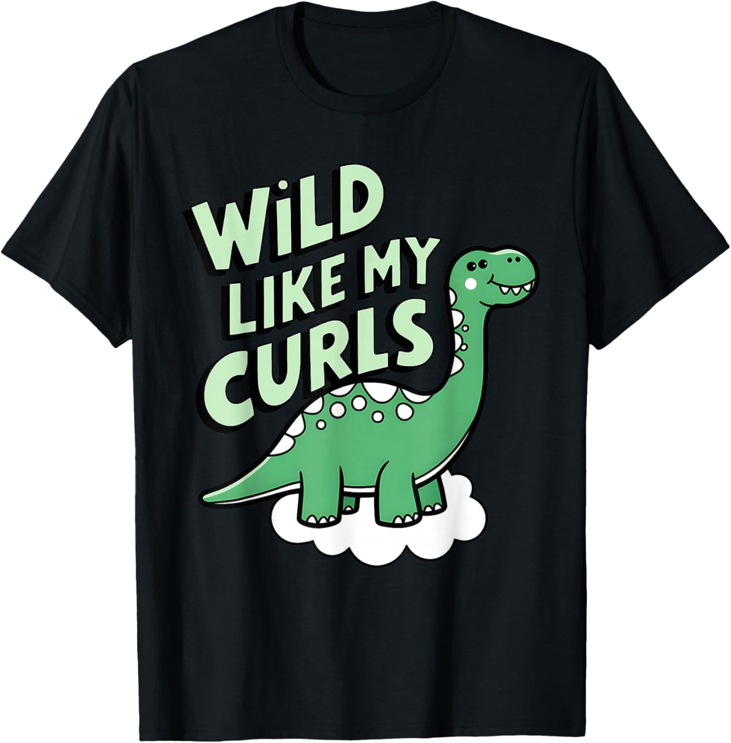 Wild Like My Curls Toddler Cute Curly Haired T-Shirt - T-Shirt | Black