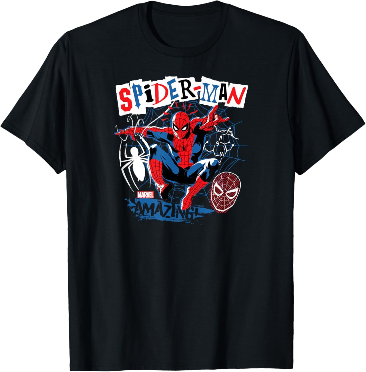 Spider-Man - Punk Poster T-Shirt - T-Shirt | Black