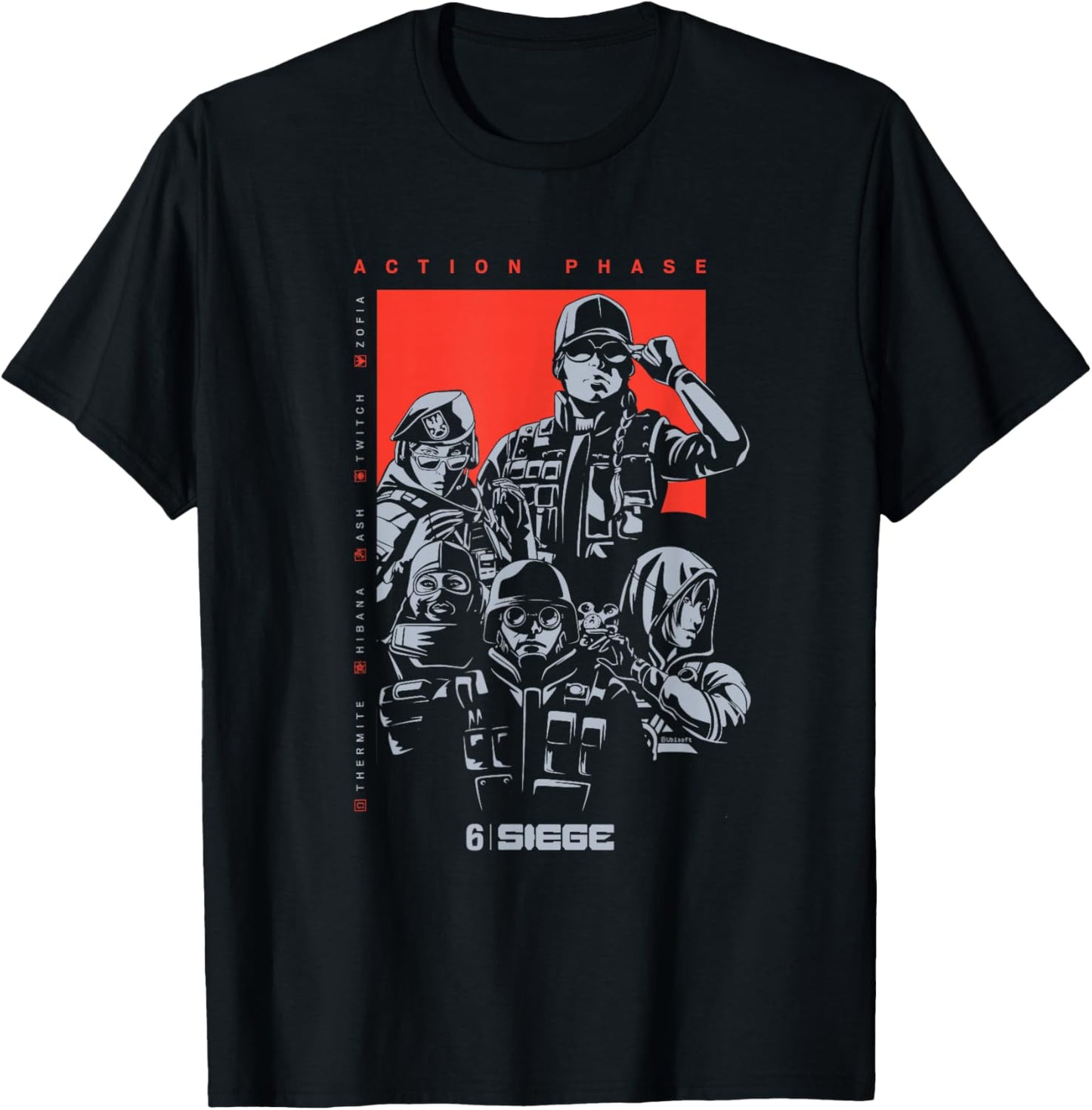Six Siege Action Offiziell lizenziert T-Shirt - T-Shirt | Black