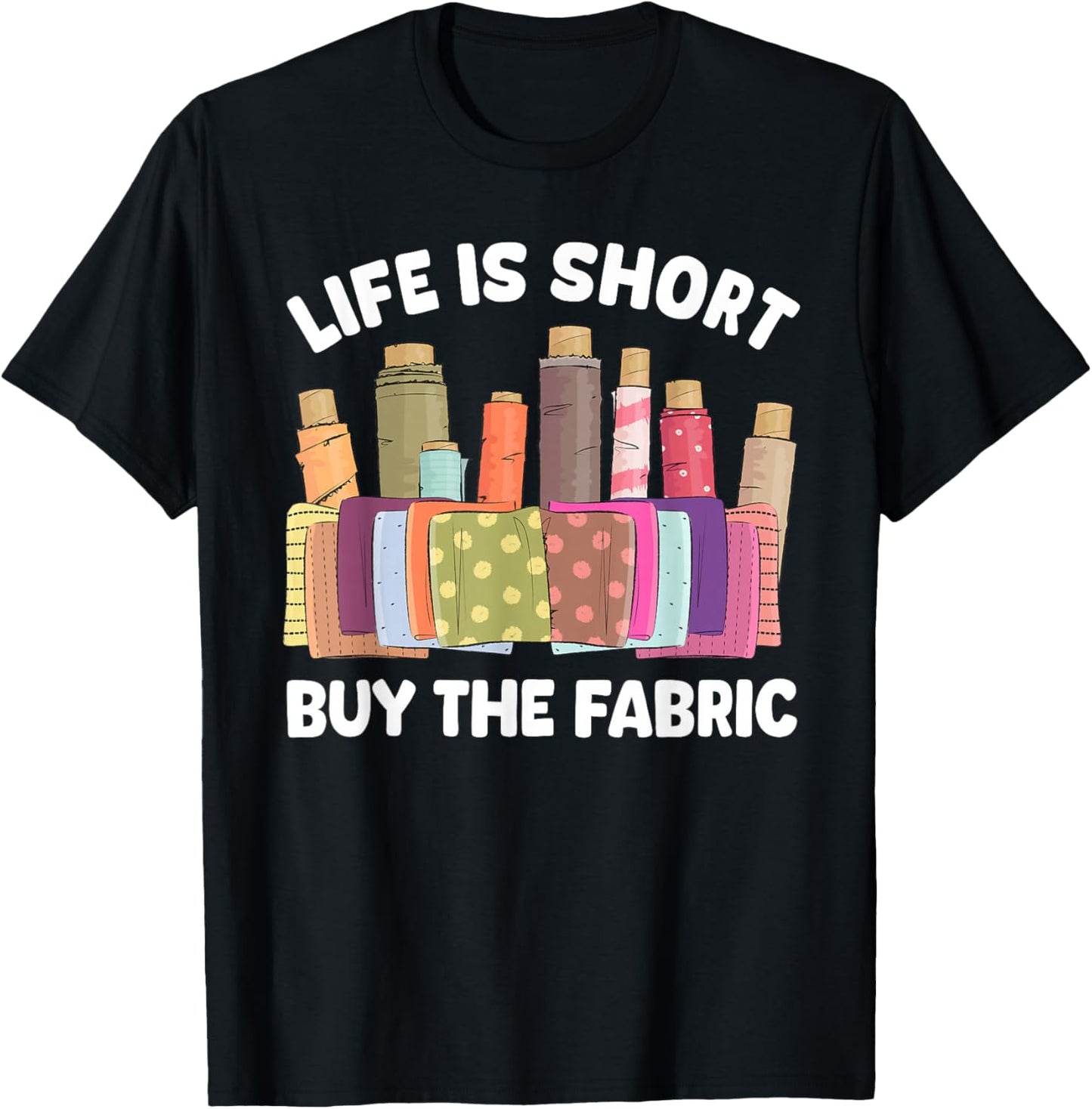 Cool Quilting Art Women Sewer Quilter Fabric Sewing T-Shirt - T-Shirt | Black