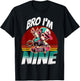 Bro I'm Nine 9th Birthday Monkey Lovers Skateboard Bday T-Shirt - T-Shirt | Black
