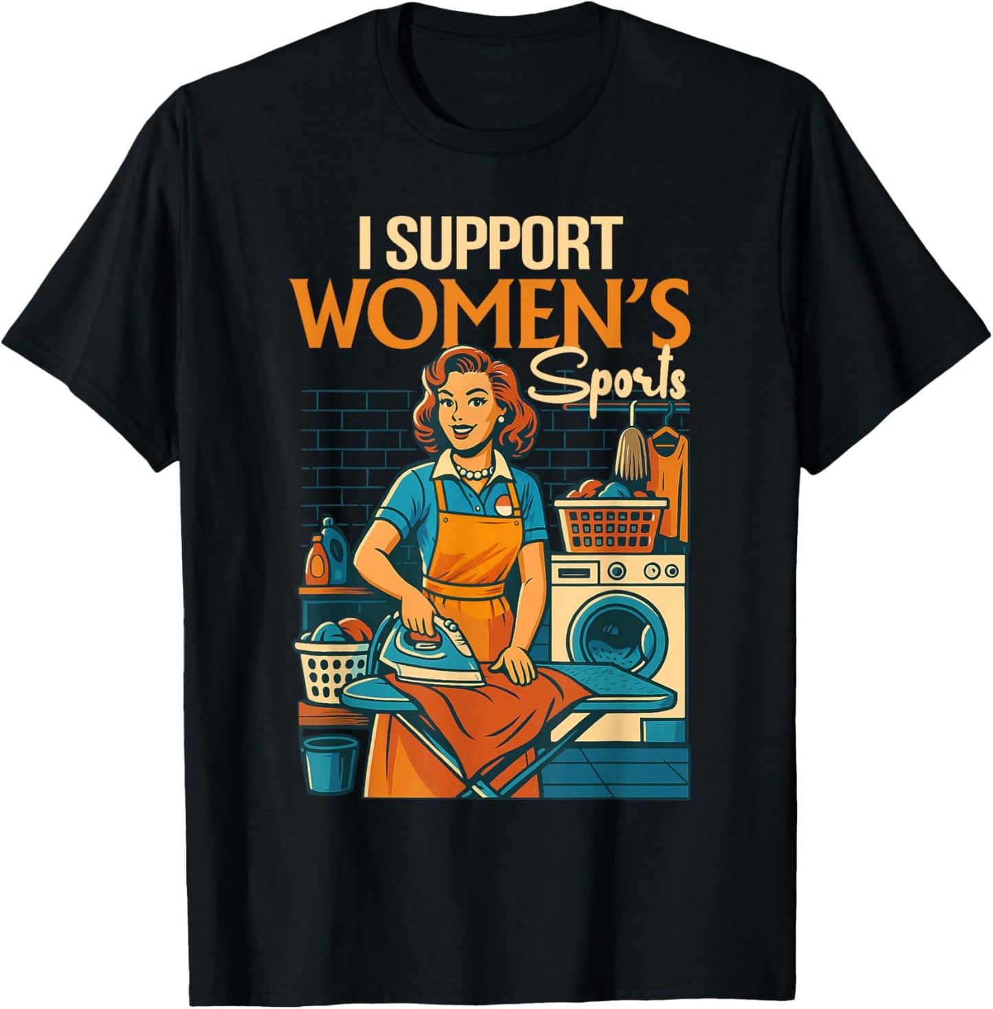 Feminist Equal Right Empowered I Support Women's Sports T-Shirt - T-Shirt | Black