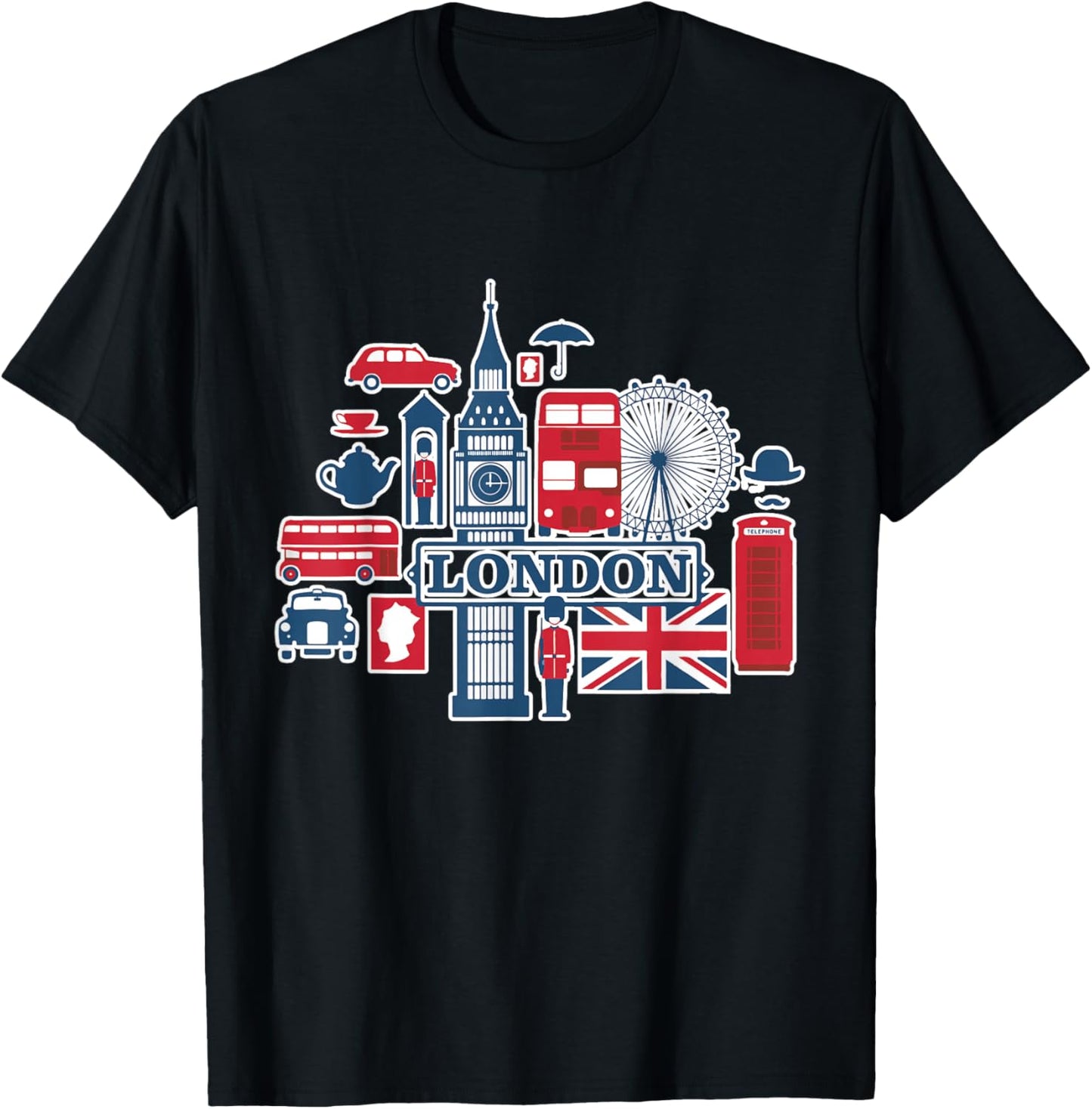 I Love London, Les Amoureux de l'Angleterre T-Shirt - T-Shirt | Black
