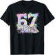67 6 7 6/7 6-7 Meme Costumes Tiedye, de Basket, Cerceau Haut de Gamme T-Shirt - T-Shirt | Black