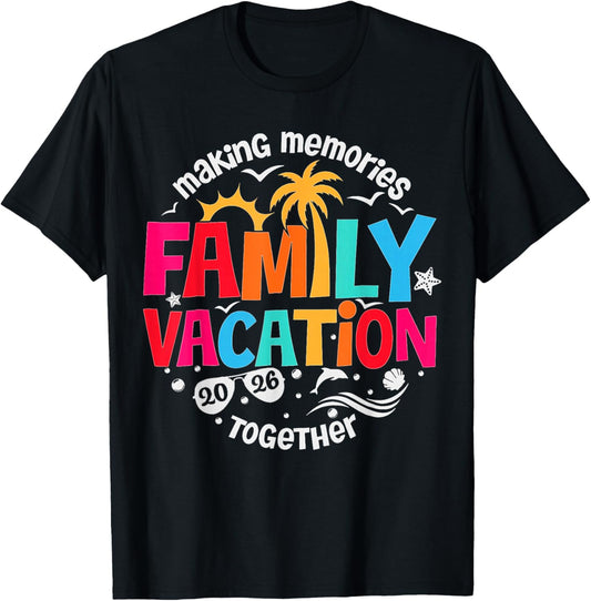 Family Vacation 2026 Beach Matching Family Summer Vacation T-Shirt - T-Shirt | Black