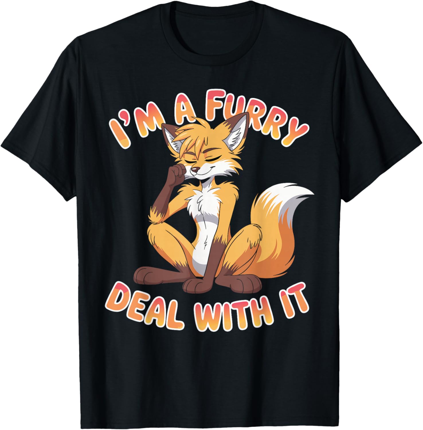 Furries Fandom Animal Fursonas I'm A Furry T-Shirt - T-Shirt | Black