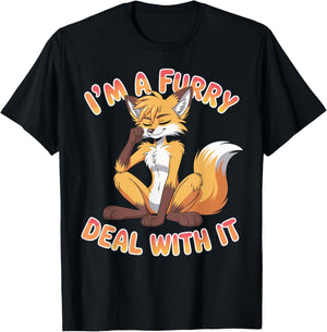 Furries Fandom Animal Fursonas I'm A Furry T-Shirt - T-Shirt | Black