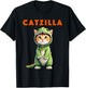 Catzilla I Funny Kawaii Cat I Manga Anime Kitten I Cats T-Shirt - T-Shirt | Black
