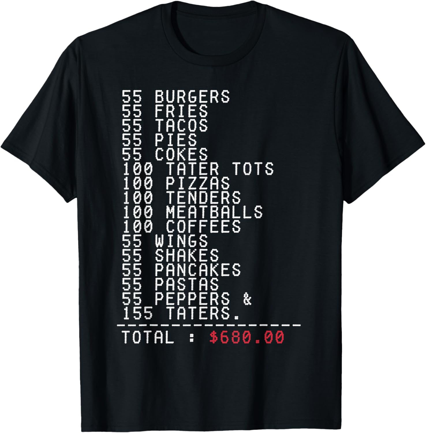 55 Burgers 55 Fries I Think You Should Leave Funny T-Shirt - T-Shirt | Black