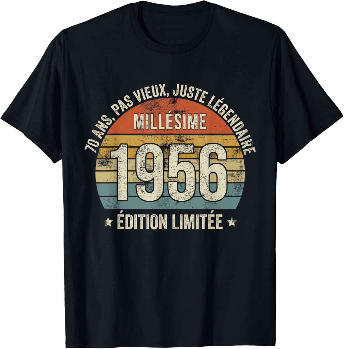 70 Years Funny Vintage 1956 Limited Edition Gift 70 Years T-Shirt - T-Shirt | Black