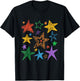 Subtle Pride Month Rainbow Stars LGBTQ LGBT Ally T-Shirt - T-Shirt | Black