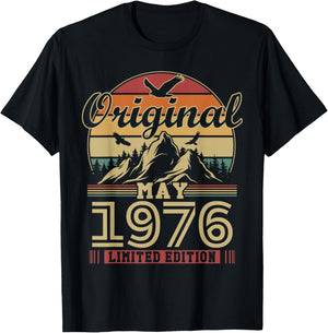 Vintage Cadeau Anniversaire 50 Ans pour Né en Mai 1976 T-Shirt - T-Shirt | Black