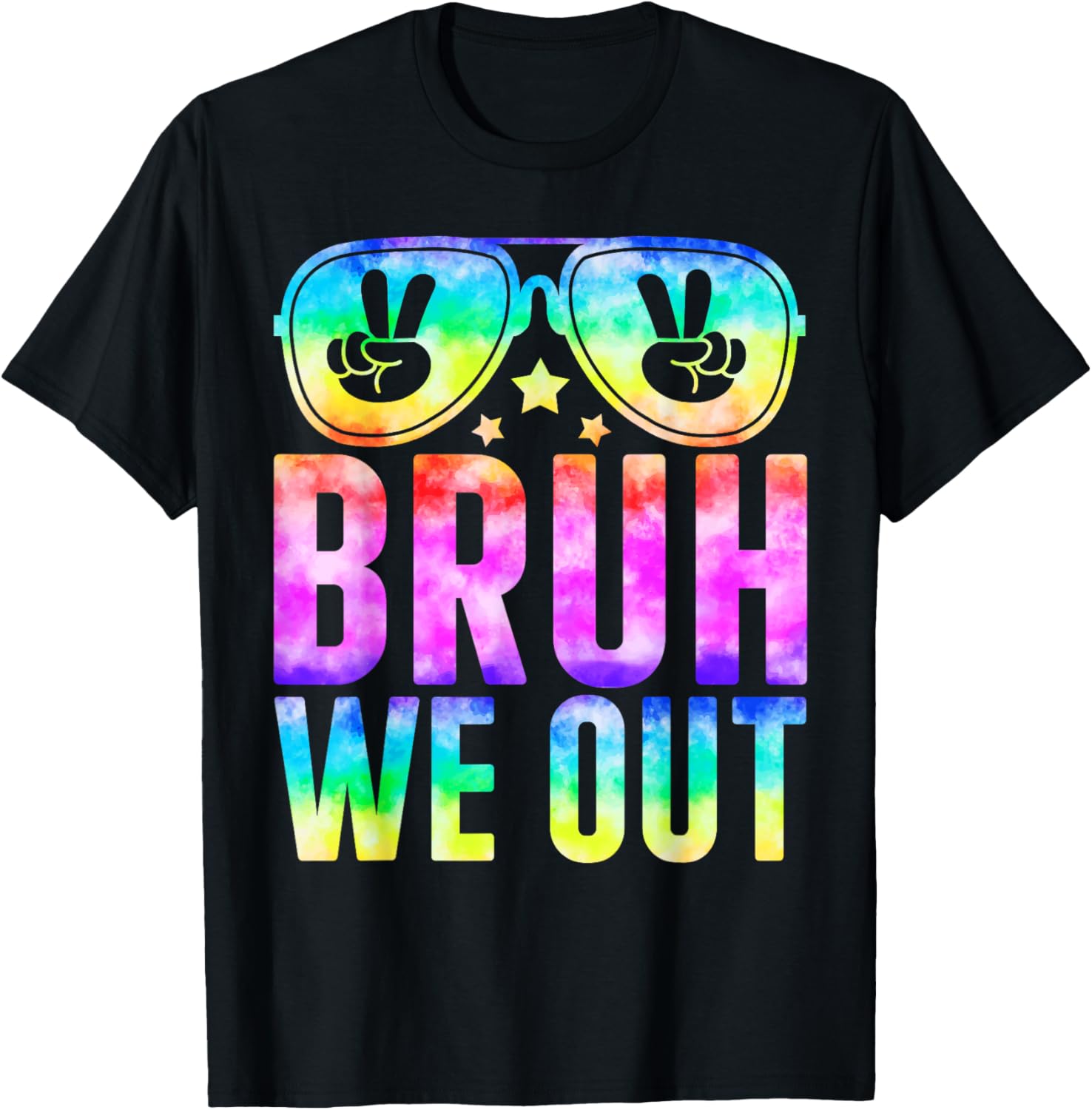 Bruh We Out Cute Sunglass End Of School Year Teacher Summer T-Shirt - T-Shirt | Black
