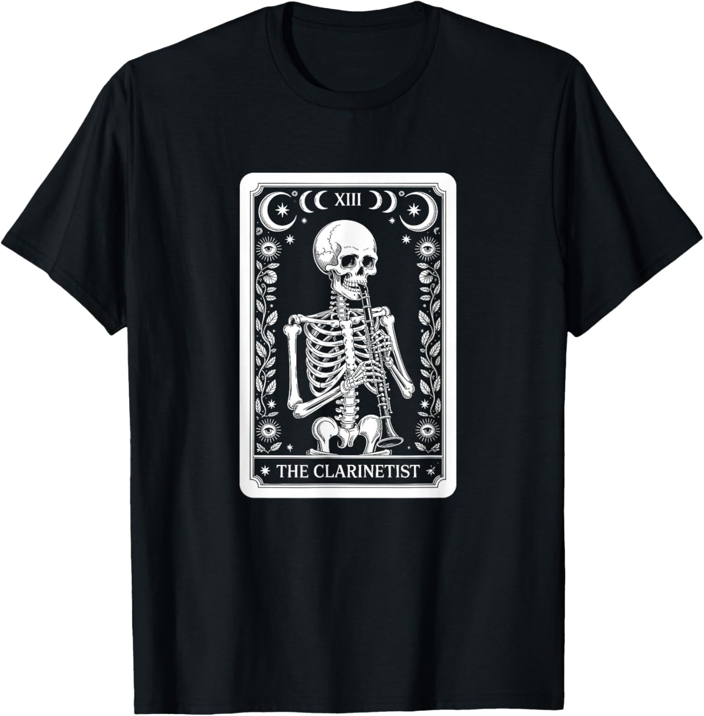 The Clarinetist Tarot Card, Clarinet Player T-Shirt - T-Shirt | Black