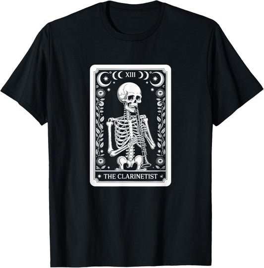 The Clarinetist Tarot Card, Clarinet Player T-Shirt - T-Shirt | Black