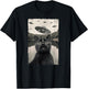 Retro Black Cat UFO Encounters - Funny UFO Black Cat Selfie Women Girls Kids T-Shirt - T-Shirt | Black