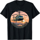 Helicopter Huey UH-1 Vintage Sunset Vietnam Chopper T-Shirt - T-Shirt | Black