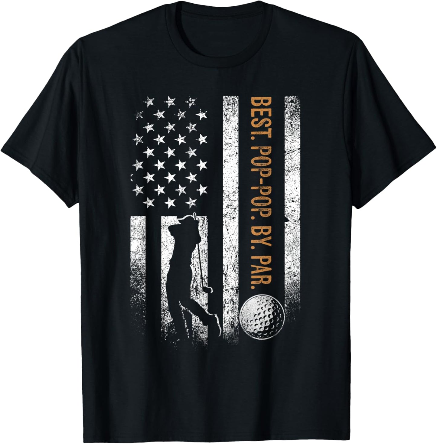 Best Pop-Pop By Par Golfing Gifts Pop-Pop Father's Day Golf T-Shirt - T-Shirt | Black