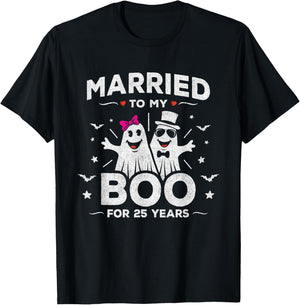 25th Wedding Anniversary October Wedding - 25th Anniversary T-Shirt - T-Shirt | Black