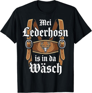 Trachtenshirt Herren Passend für Oktoberfest Herren Trachten T-Shirt - T-Shirt | Black