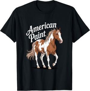 Horse American Paint American Paint Western T-Shirt - T-Shirt | Black