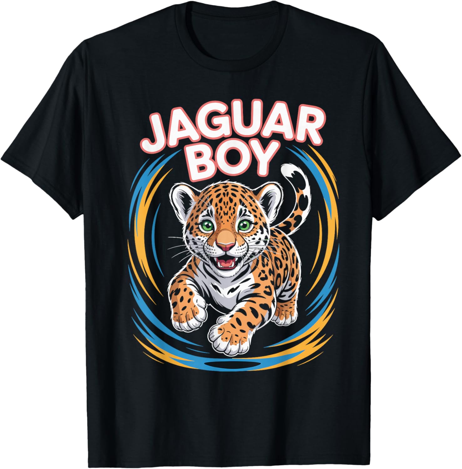 Retro Art Jungle Themed T-Shirt - T-Shirt | Black