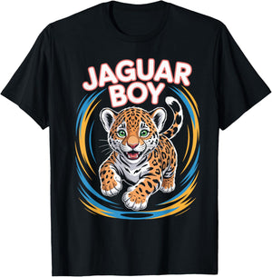 Retro Art Jungle Themed T-Shirt - T-Shirt | Black