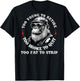 Too Young to Retire Too Fat to Strip Funny Monkey (On Back) T-Shirt - T-Shirt | Black