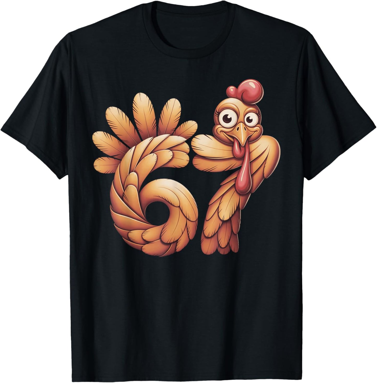 67 Thanksgiving Funny Turkey T-Shirt - T-Shirt | Black