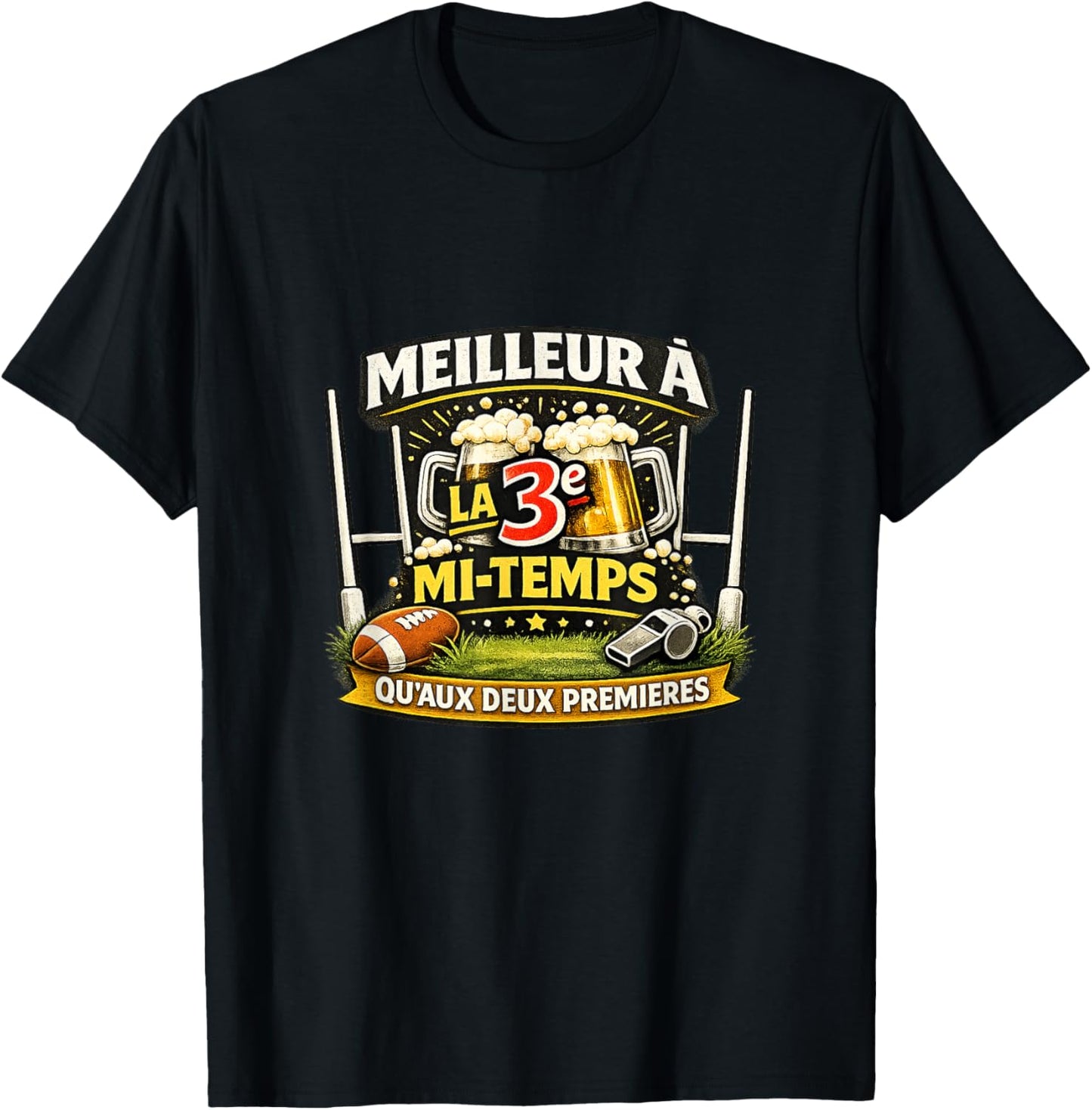 3rd Half - Rugby - Match T-Shirt - T-Shirt | Black