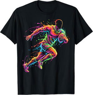Rugby Player Man Child Boy T-Shirt - T-Shirt | Black